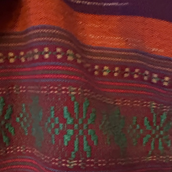 Howler Brothers Shaman Heathered Gray Zip Up Sweater with Multicolor Pattern - Picture 3 of 5